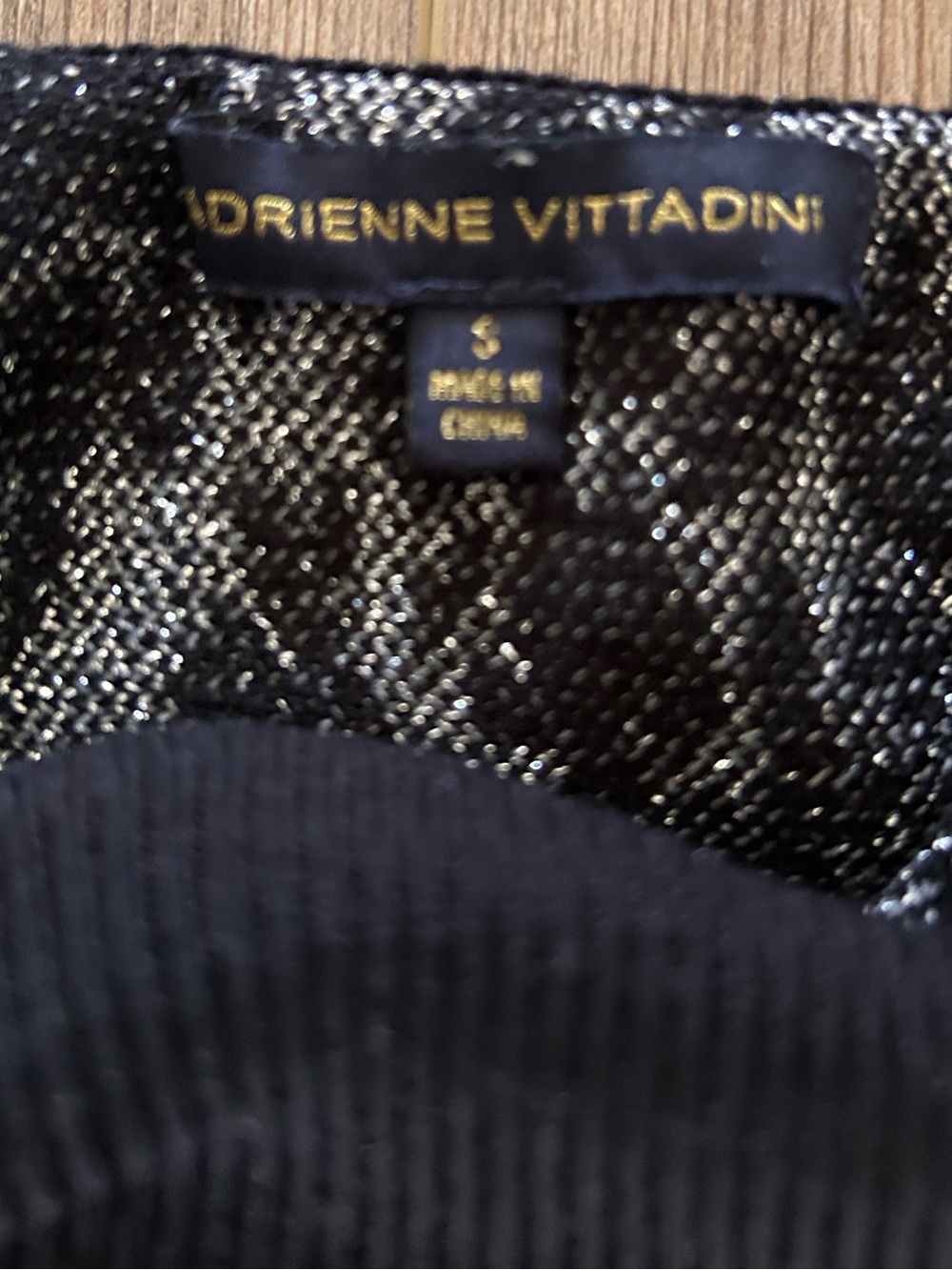 ADRIENNE VITTADINI Black
Silver Floral Metallic Knit
Dolman Sweater S | Glam - Picture 5 of 13